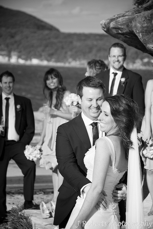 Bride and groom laughing - wedding photography sydney